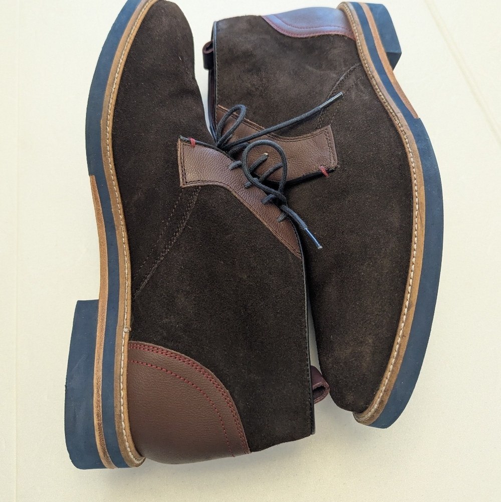 Ted Baker London Challen Brown Suede Chukka Boots Size 9 - Picture 2 of 6
